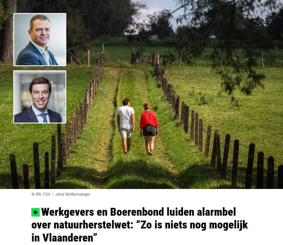 Natuurherstelverordening mag niet leiden tot nieuwe vergunningsimpasses